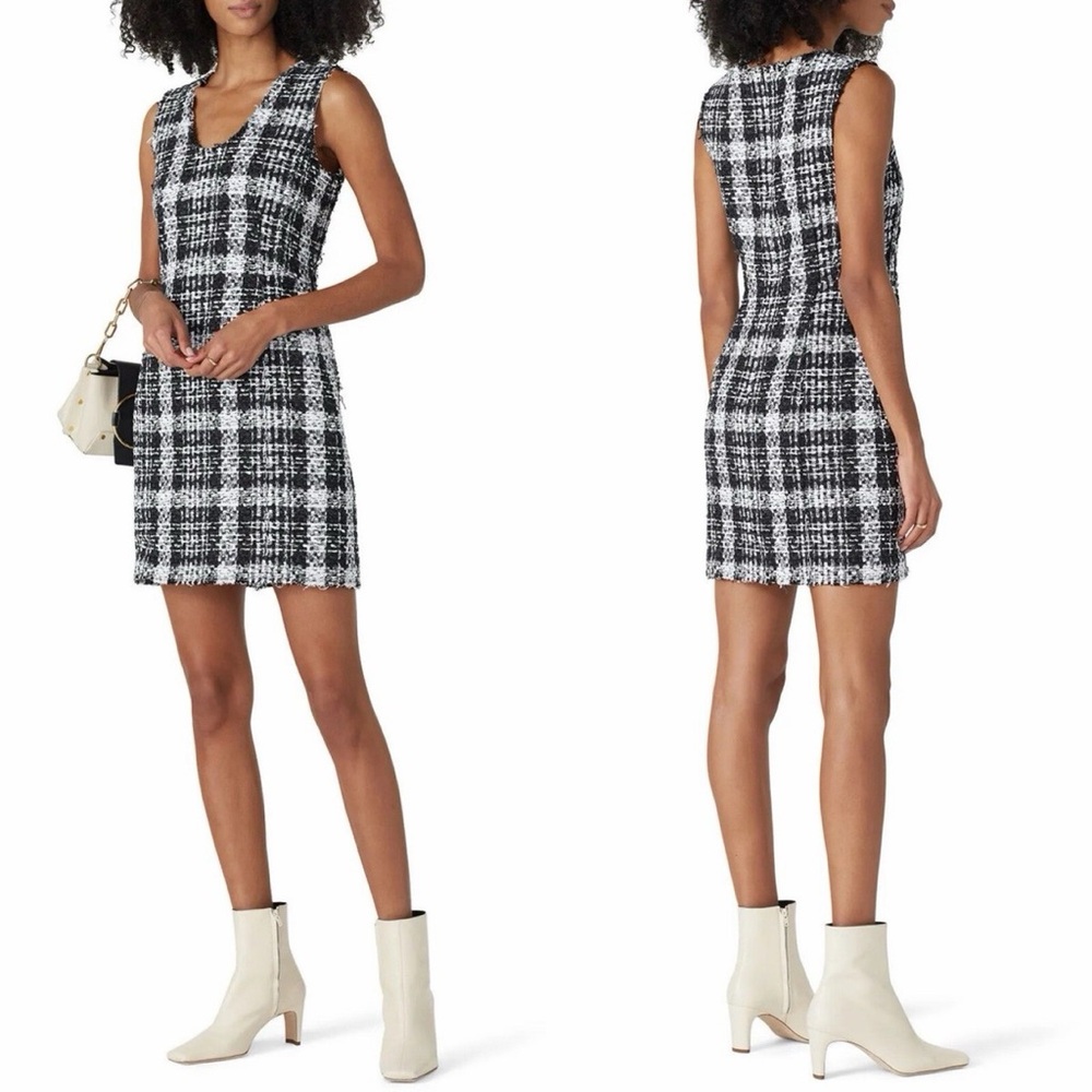 Theory Black and White Tweed Dress